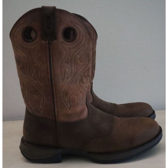 Durango DB5474 Men Sz 14EE Brown Leather Rebel Round Toe Bark Pull On Boots $165 - Picture 8 of 8